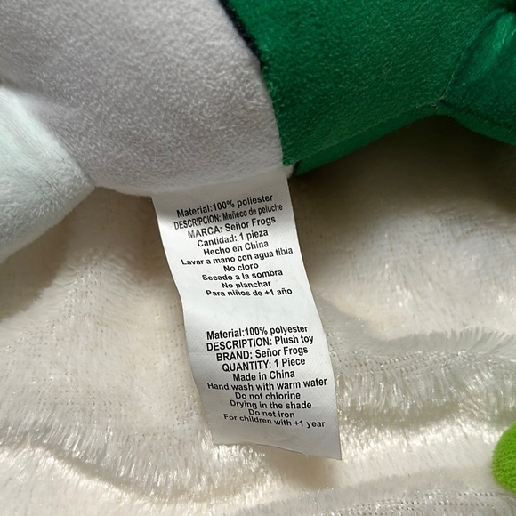 Senor Frogs Green Frog Soccer Plush Toy 🐸 - Picture 4 of 8
